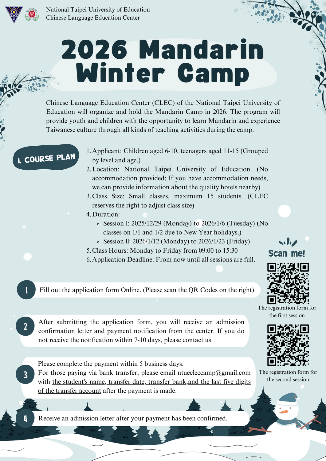 Mandarin Winter Camp - Registration is openImage